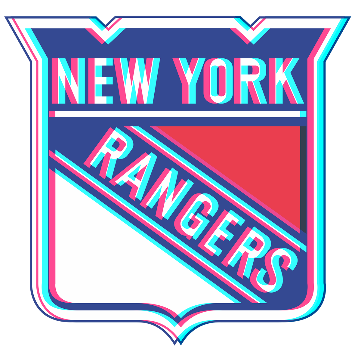 Phantom New York Rangers logo vinyl decal